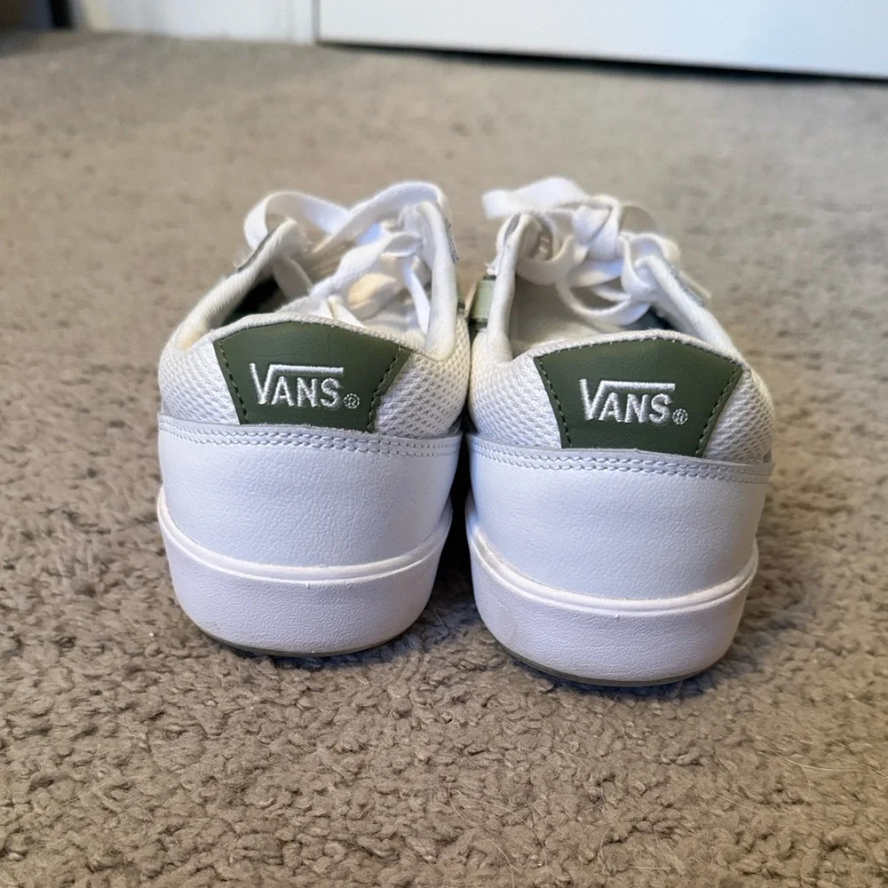 Vans Unisex Lowland White and Green Sneakers - Picture 7 of 7
